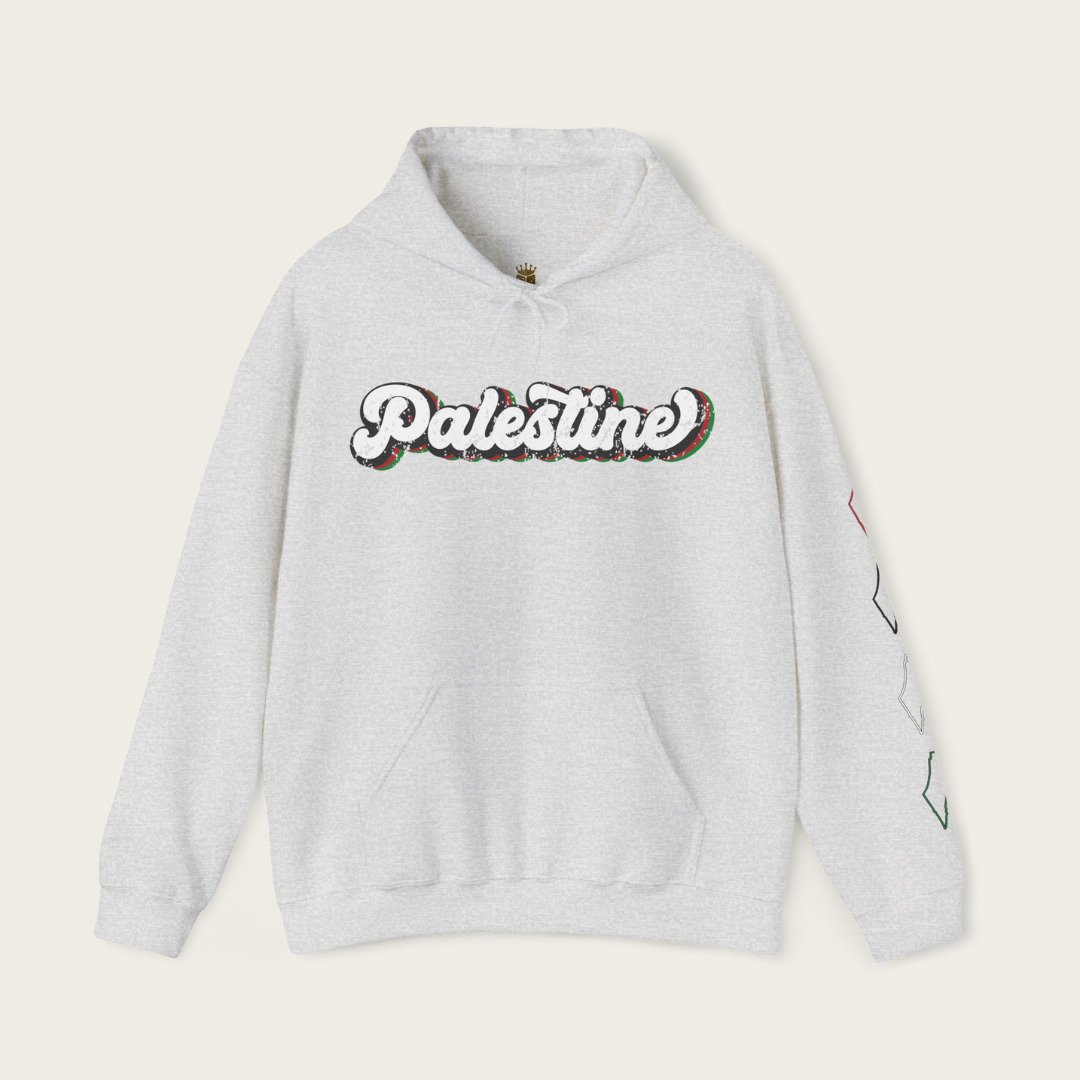 Distressed Retro Palestine Hoodie