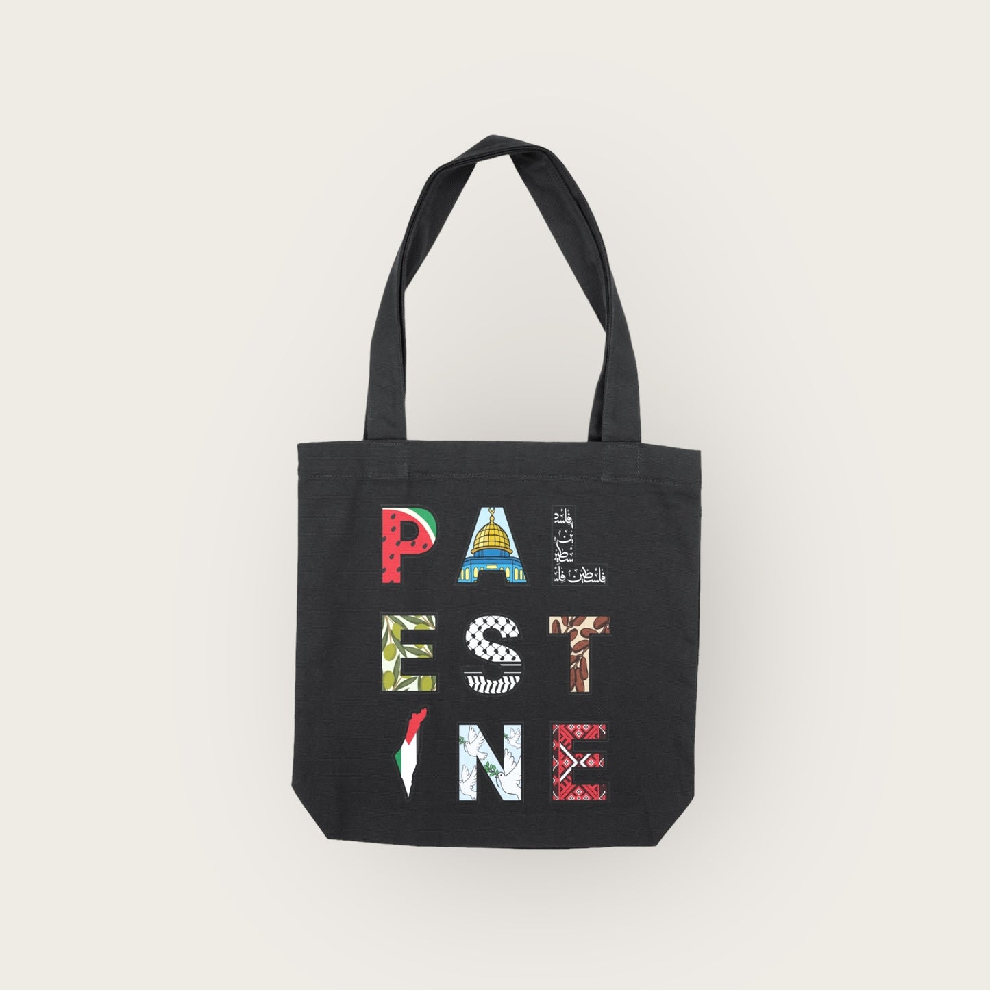 Palestine Letters Tote Bag