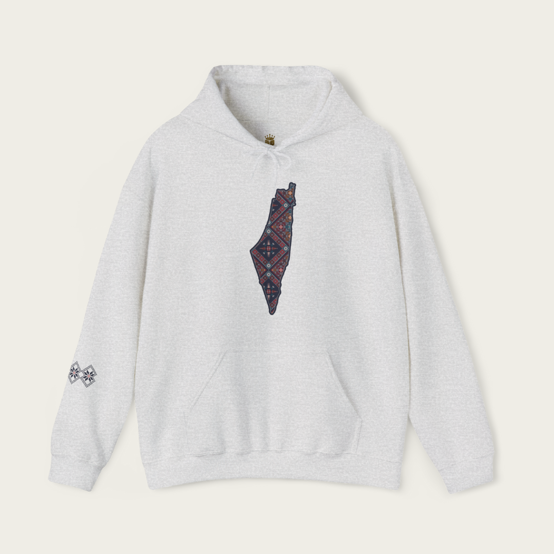 Palestine Tatreez Map Hoodie