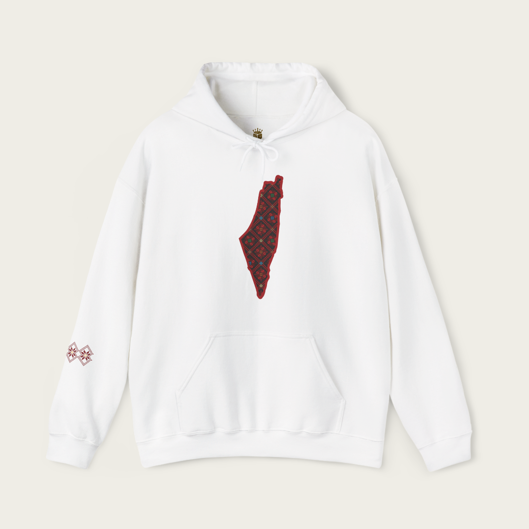 Palestine Tatreez Map Hoodie
