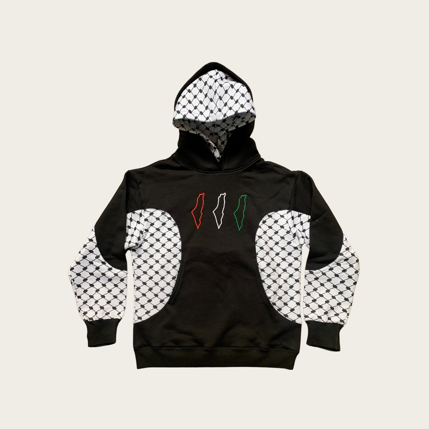 Double-Hood Palestine Hoodie