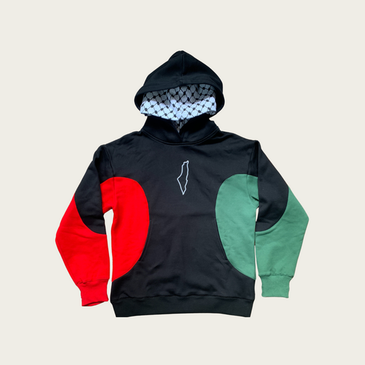 Double-Hood Palestine Hoodie
