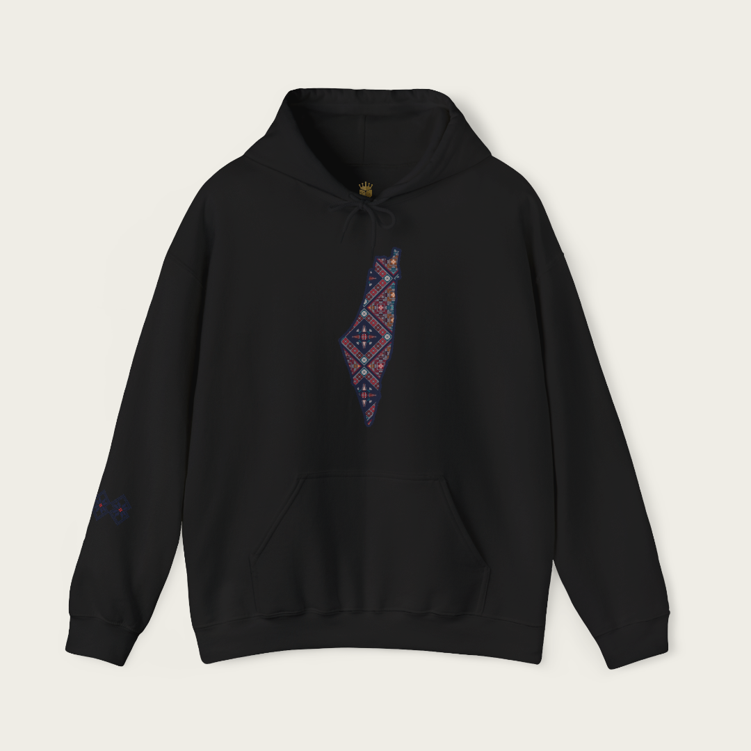Palestine Tatreez Map Hoodie
