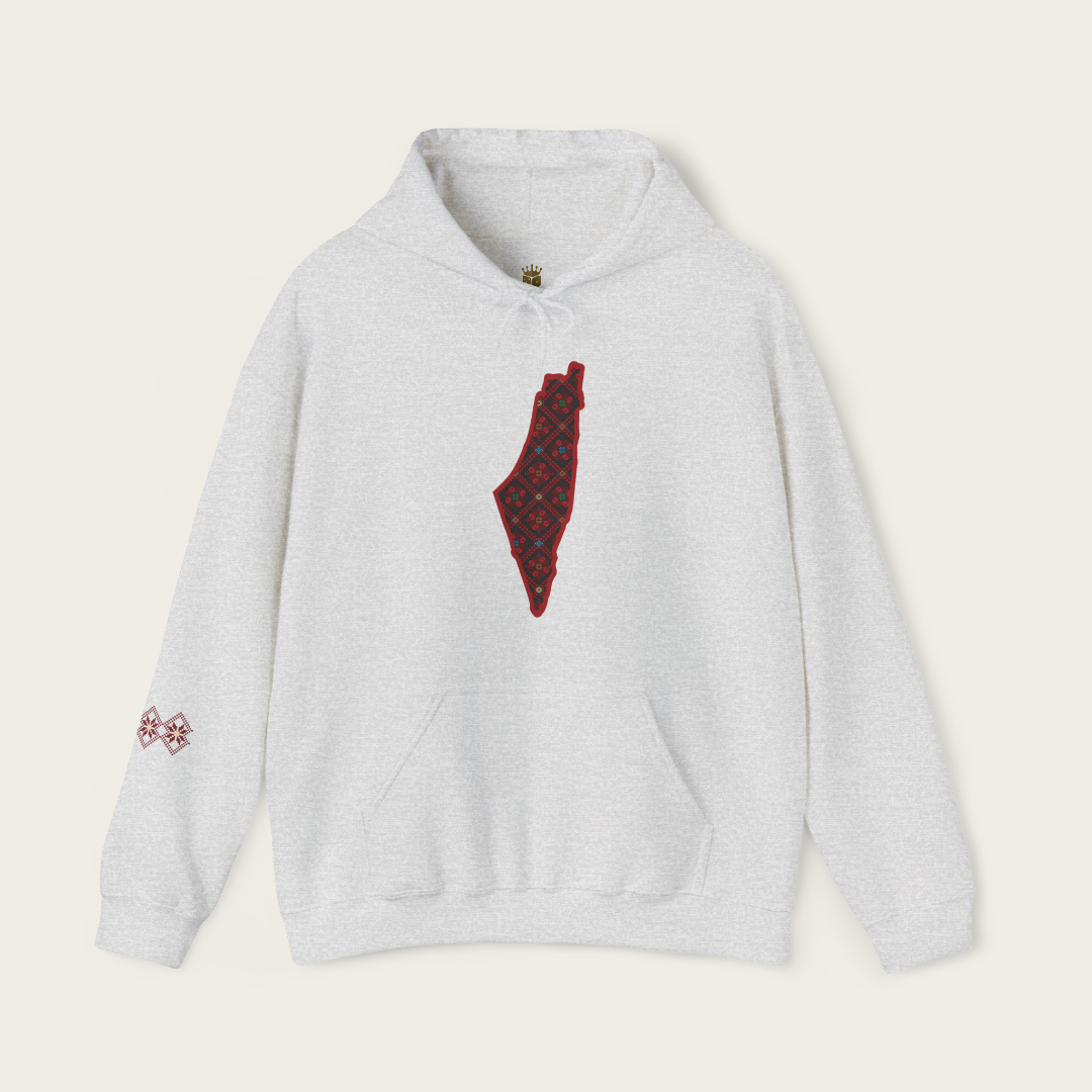 Palestine Tatreez Map Hoodie
