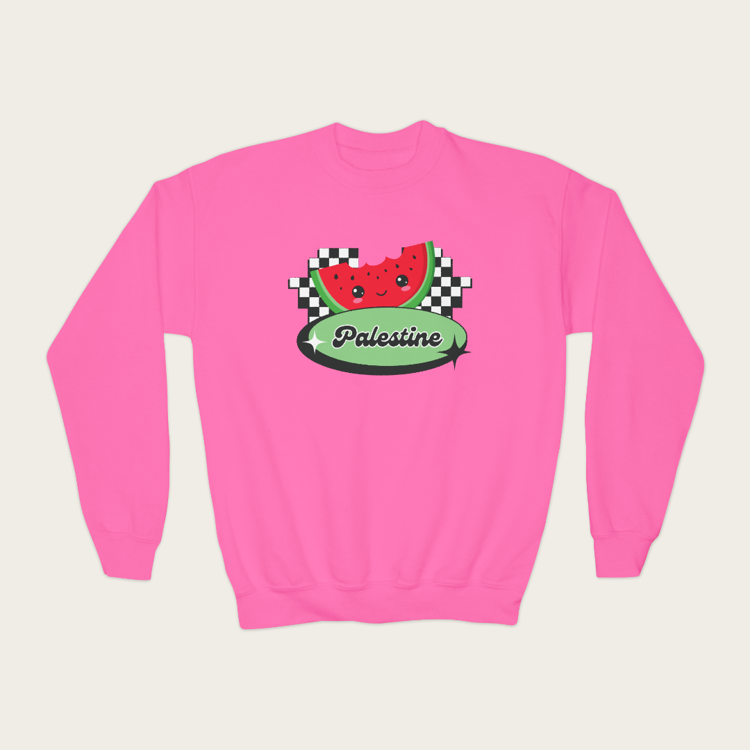 Kids Retro Watermelon Crewneck