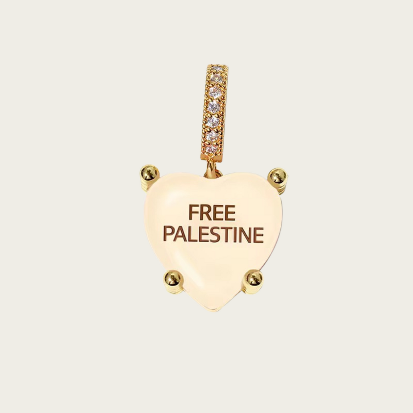 Free Palestine Sweethearts Necklace & Chain