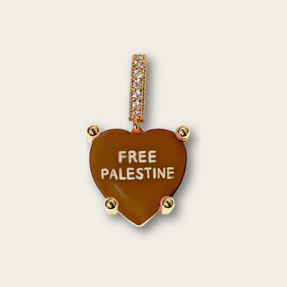 Free Palestine Sweethearts Necklace & Chain