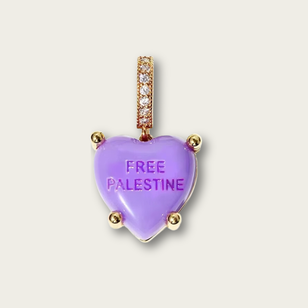 Free Palestine Sweethearts Necklace & Chain