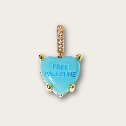 Free Palestine Sweethearts Necklace & Chain