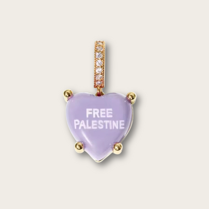 Free Palestine Sweethearts Necklace & Chain