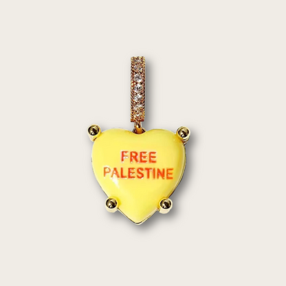 Free Palestine Sweethearts Necklace & Chain