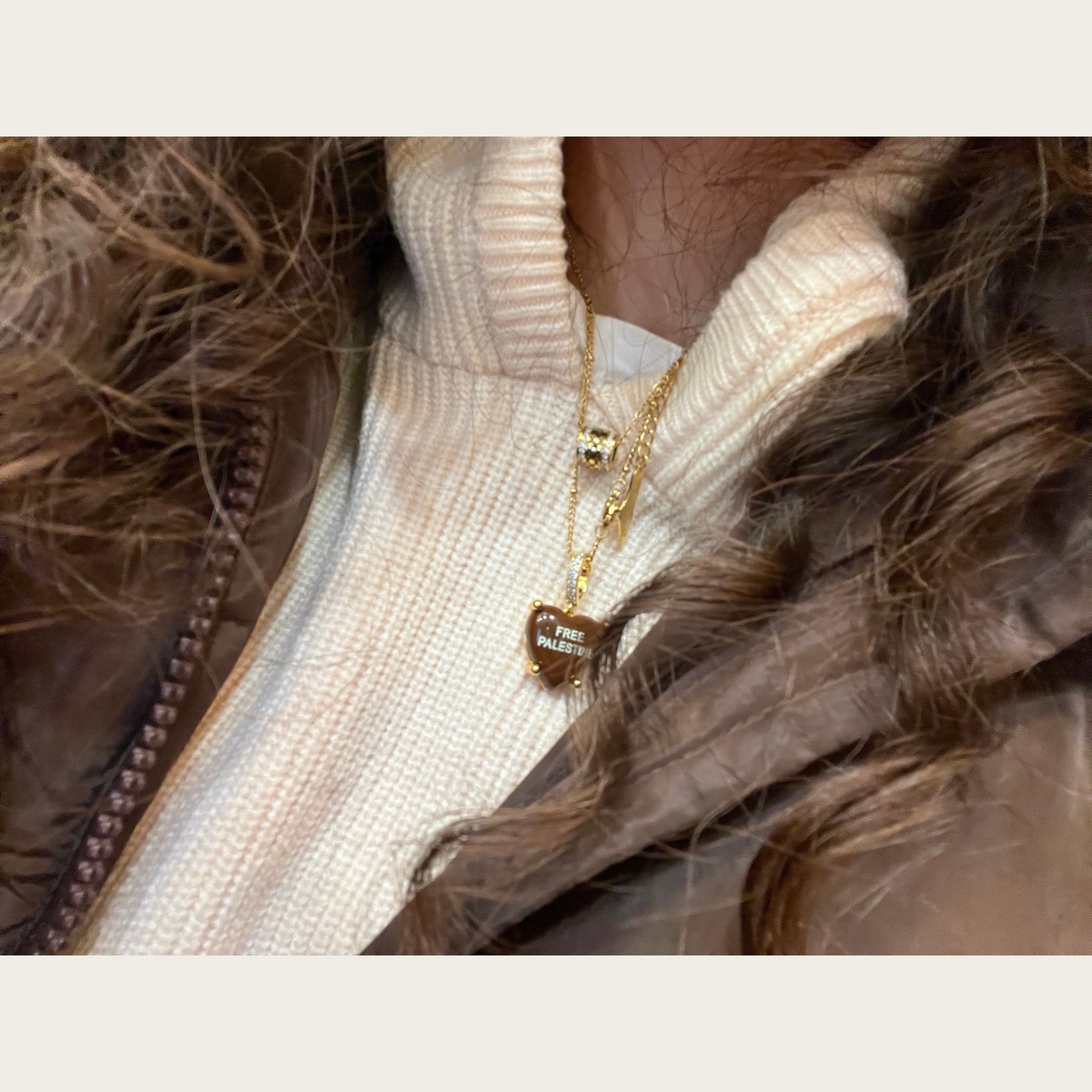 Kuffiyeh Rhinestone Necklace