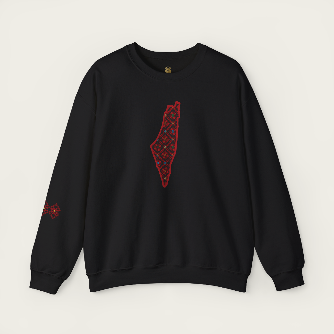 Palestine Tatreez Crewneck